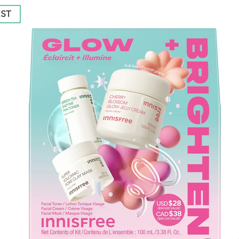 Innisfree Cherry Blossom Glow Jelly Cream - White and Pink